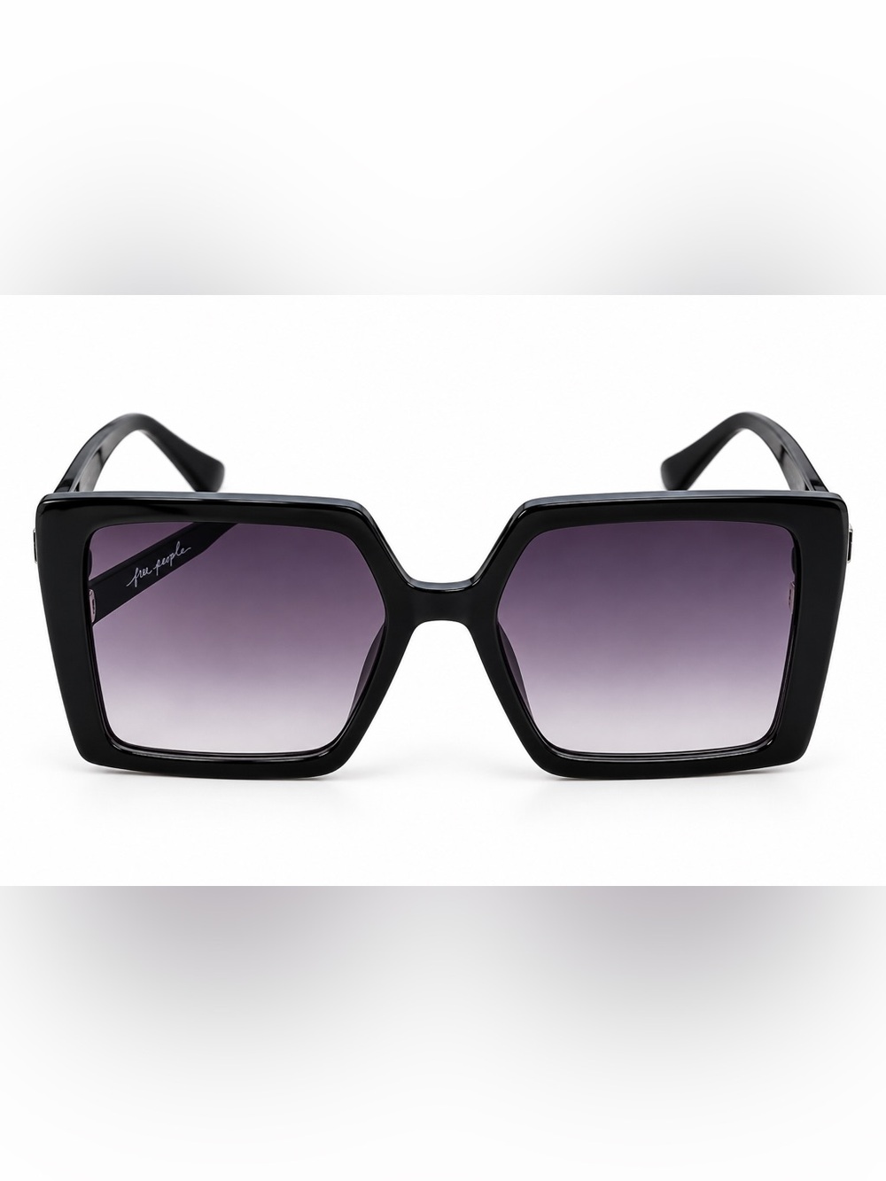 Free People Oversized Geometric Square Black Gradient Sunglasses